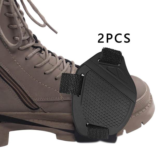 2Pcs Generic Motorcycle Shoe Protectors Black Stretch Elastic Band Honeycomb