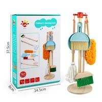 6Pcs Toddler Montessori Cleaning Play Set Toy Kids Broom Sweep Mop Set For Ages 3+ 1