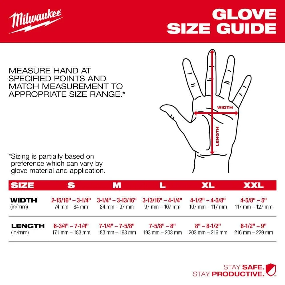 Cut Level 1 Nitrile Dipped Gloves Milwaukee 48-22-8901/48-22-8902/48-22-8903 Cut Level 1 Nitrile Dipped Gloves Tool Accessories