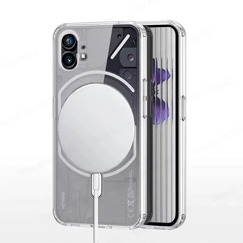 Transparent Magnetic Case with MagSafe for Wireless Charging - Clear Protective Cover