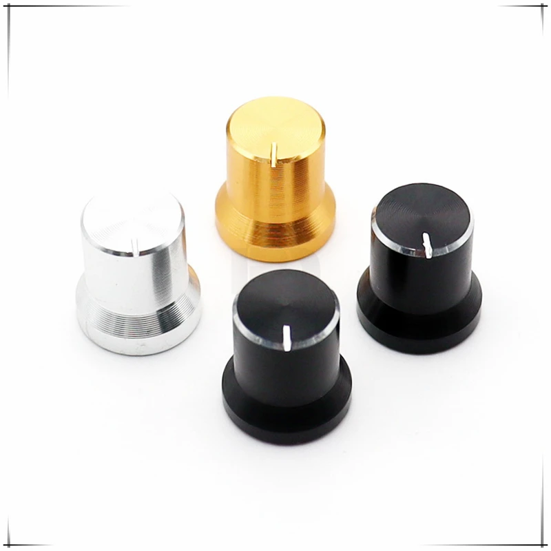 Potentiometer knob cap Aluminum knob 5PCS 15*15.5MM Straw hat shape metal knob Aluminum alloy knob Potentiometer cap Flower Shaped Inner Hole 6mm
