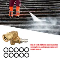 4500 PSI Pivoting Coupler With 1/4" Quick Connection Adjustable Nozzle High Pressure Washer Attachment Adaptor For Car Cleaning 2