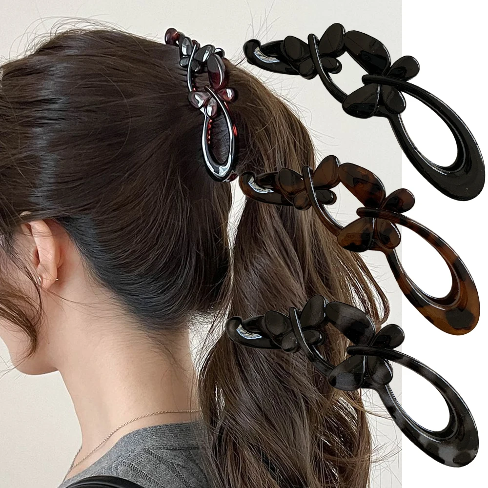 Leopard Butterfly Hair Clip - Stylish Hair Claw Accessory