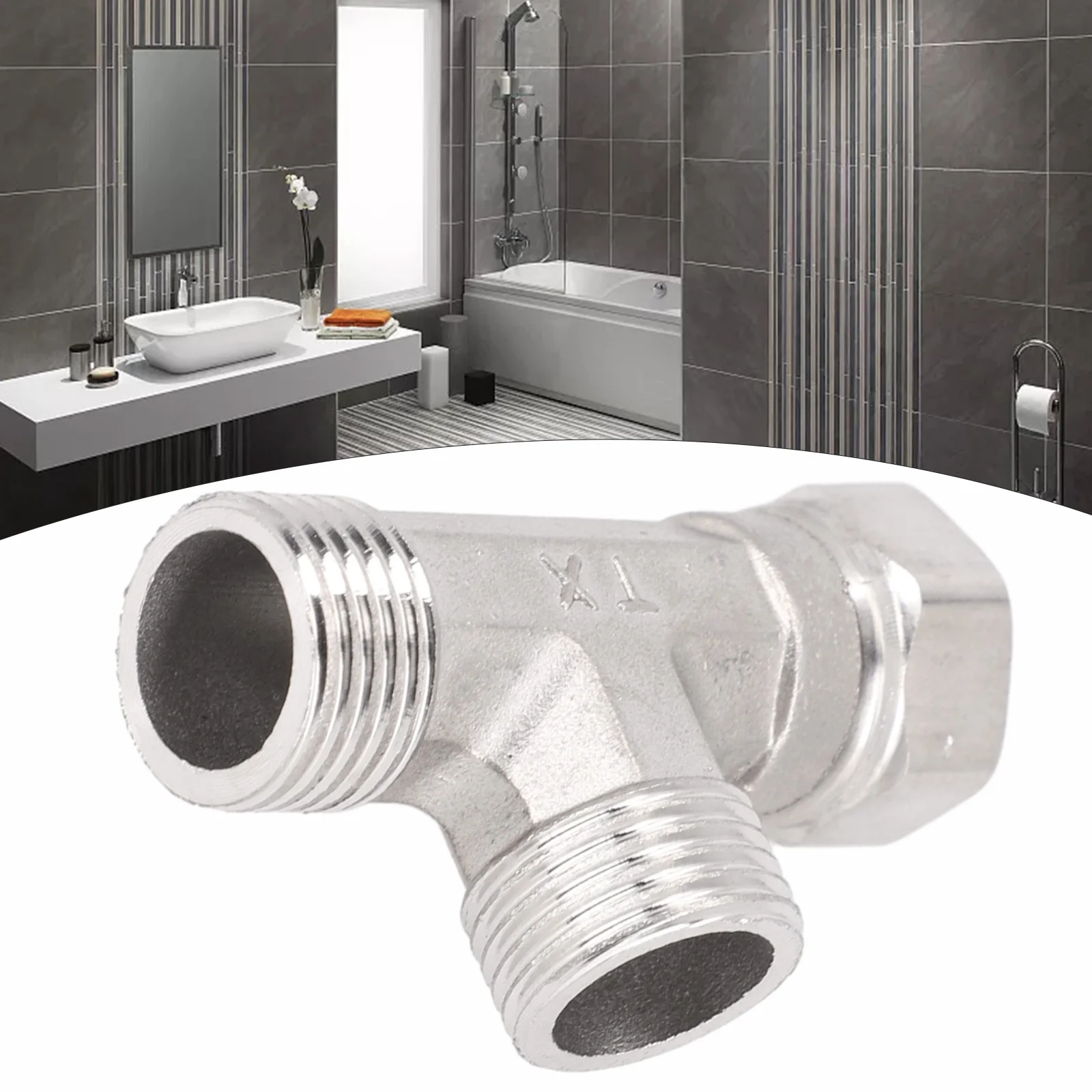 Bathroom Fixture T Adapter 3 Ways Valve/Stainless Steel For Diverter Bath Toilet/Bidet Sprayer Shower Head/International  G1/2