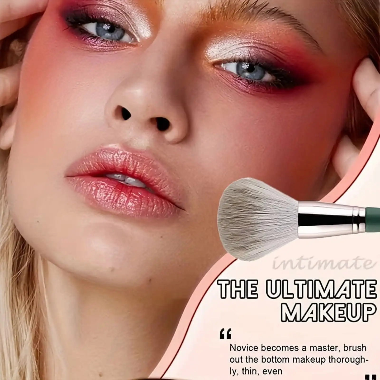 Jade Green Makeup Brush Set Vegan Air Cushion Bristles