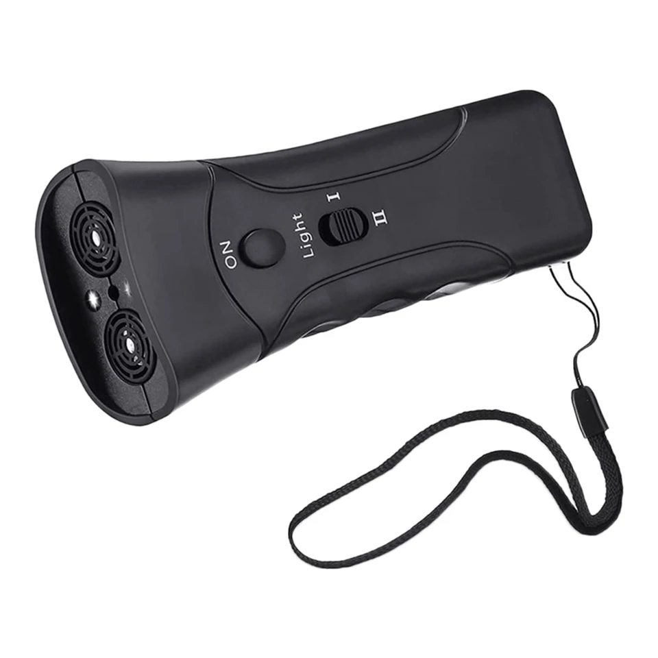 Ultrasonic Dog Bark Control Device with LED Flashlight