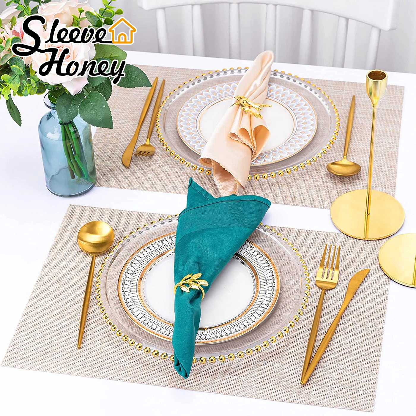 

4\6\8Pcs Placemats Table Pad Dinning Mat PVC Heat Resistant Tablecloth Waterproof Kitchen Cover Oil Proof Table Protector Decro