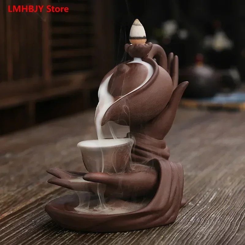 

Bergamot Hanging Pot High Flush Back Flow Incense Burner Creative Teapot Reverse Flow Sandalwood Home Accessories Ornaments