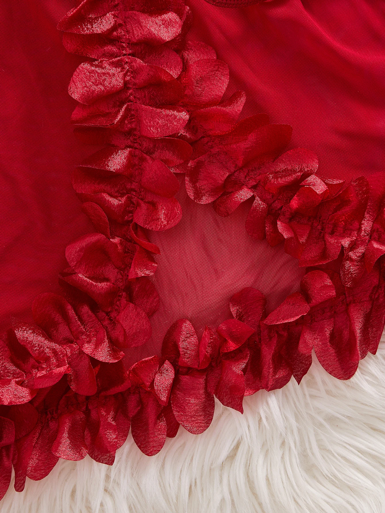 Summer Women's Pajamas Sexy Red Lingerie Night Dress Lace See Through Nightdress Sleepwear Elegant And Sensual Underwear Set - Image 5