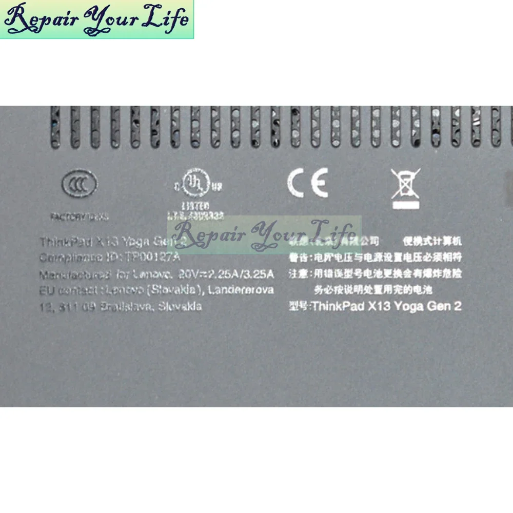 Laptop CPU Cooler Fan For Lenovo ThinkPad X13 Yoga Gen 2 3 Gen3 6