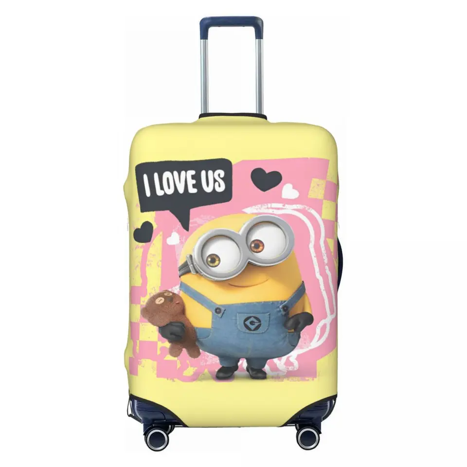 Minions Bob I Love Us housse de valise voyage vol élastique