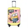 Minions Bob I Love Us Suitcase Cover Travel Flight Elastic Luggage Accesories Protection 2