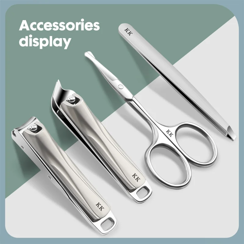 KK 7in1 Manicure Tools Nail Clippers Set Professional Stainless Steel Nail Cutter Pliers Scissors Kit Pedicure Hand Foot Care 3