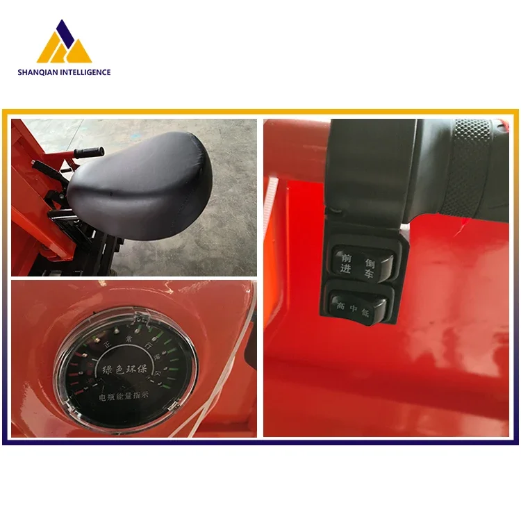 Shanqian High Quality Battery Hand Push Dump Cart Powered Dump-overland Carts Garden Trolley For Construction Site