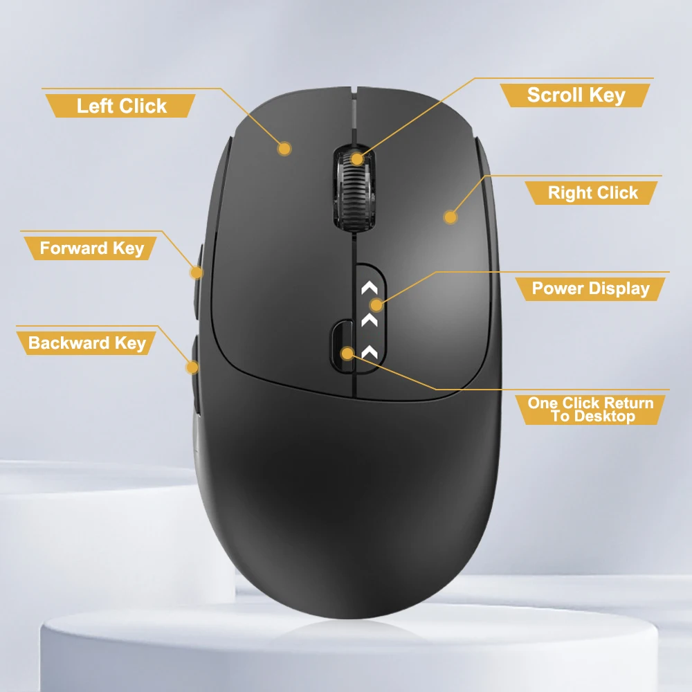 Ergonomic Wireless Optical Mouse with Rechargeable Battery
