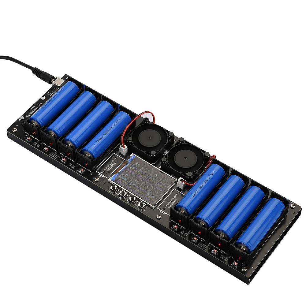 18650 Lithium Battery Capacity Tester Module 8 Channel Battery Tester Type-C MAh MWh Digital Battery Power Detector Module 2
