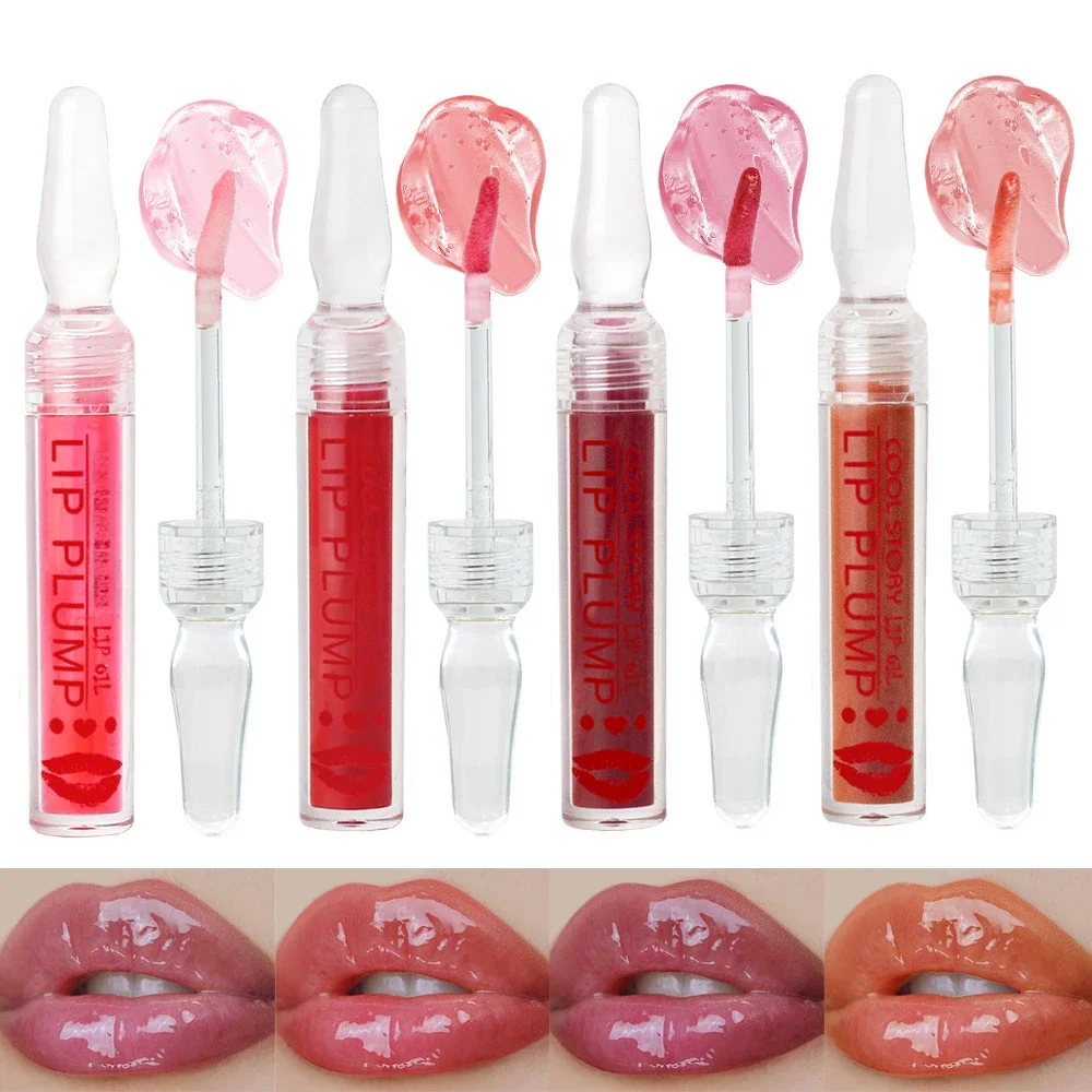 Volumising Lip Oil Lip Gloss Lip Plumper Essential Oil Increase Lips Elasticity Reduce Fine Lines Moisturizing Nourish Sexy Lip Gloss Care Plump Serum