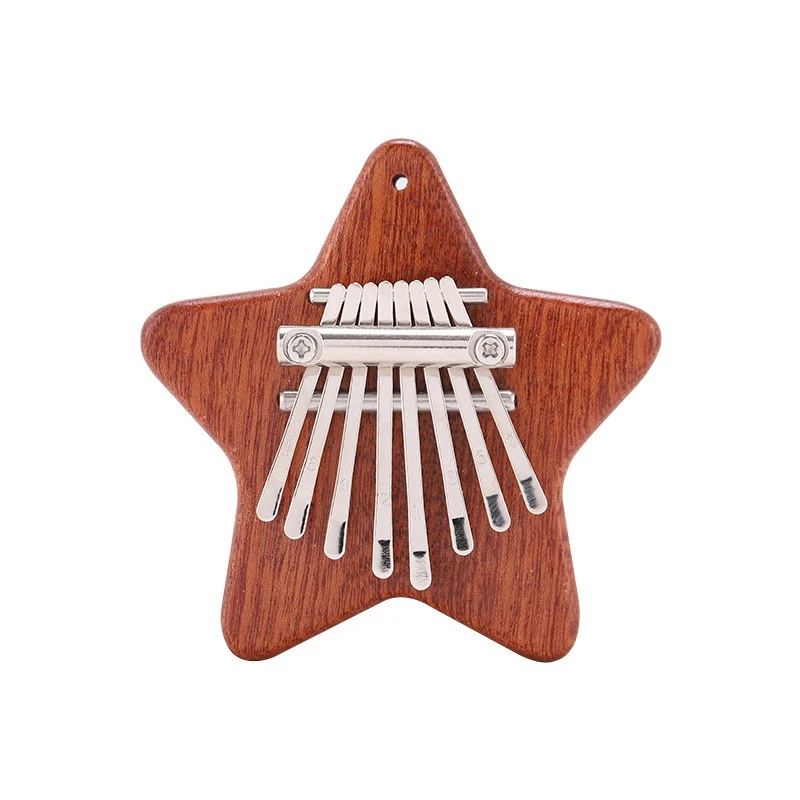 Mini Kalimba 8 Key Exquisite Finger Thumb Piano,Gift For Beginners Music Lovers Players,Cute Pendant Bear Easy To Use