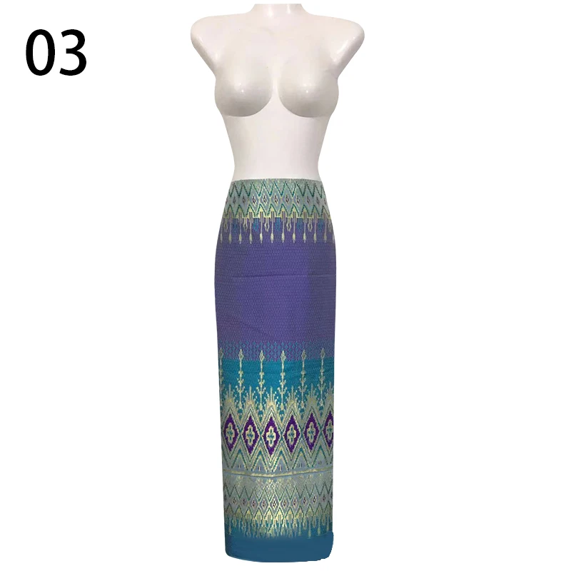 Women Thai Traditional Long Skirt Southeast Asian Thailand Style thai style skirt