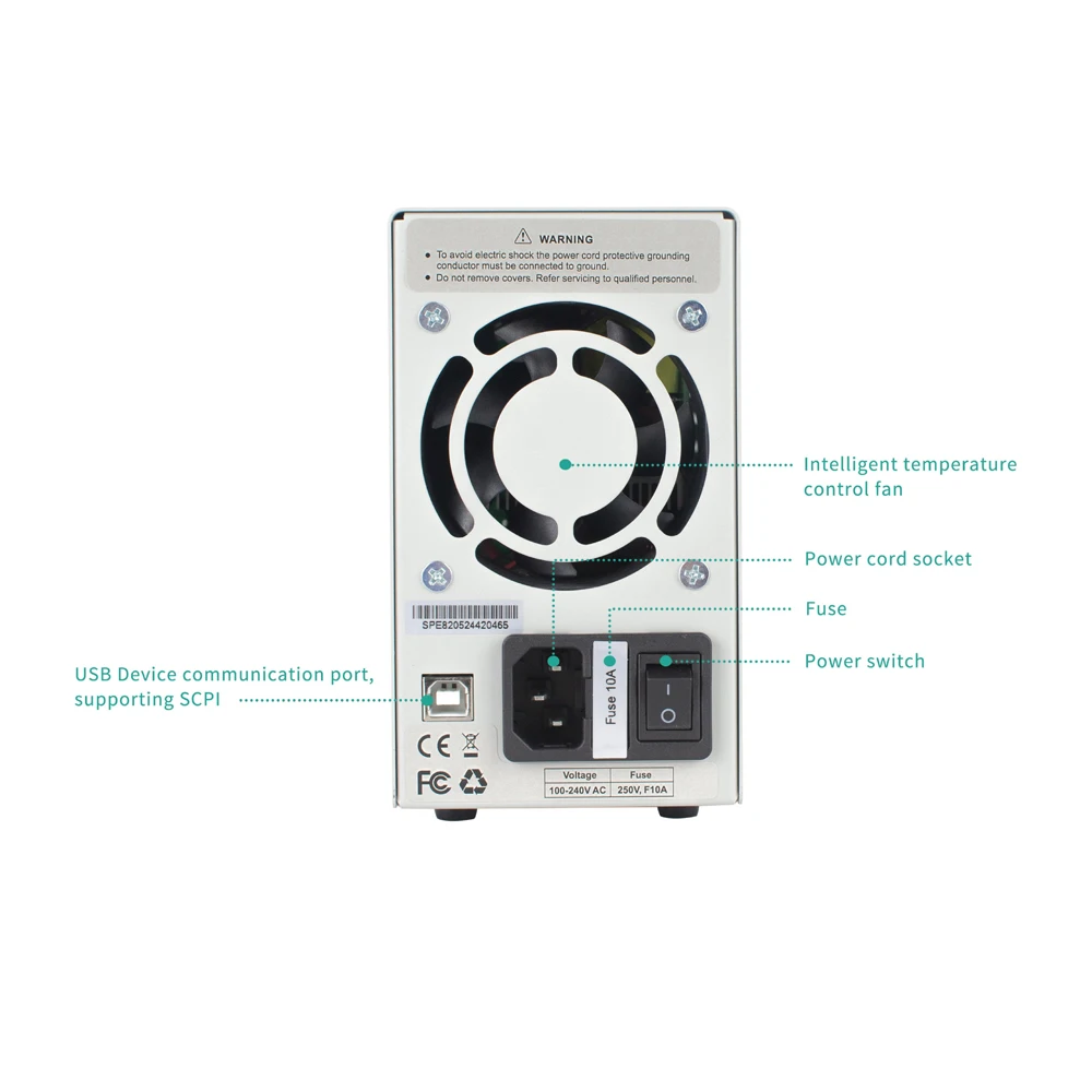 Alimentatore CC Programmable OWON SPE8105 - 0-80V 0-10A, 500W, Per Test Di Precisione | USB E Controllo PC - Foto 8
