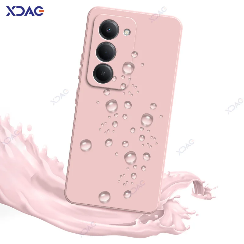 Luxury Dual Liner Protective Square Liquid Silicone Phone Case