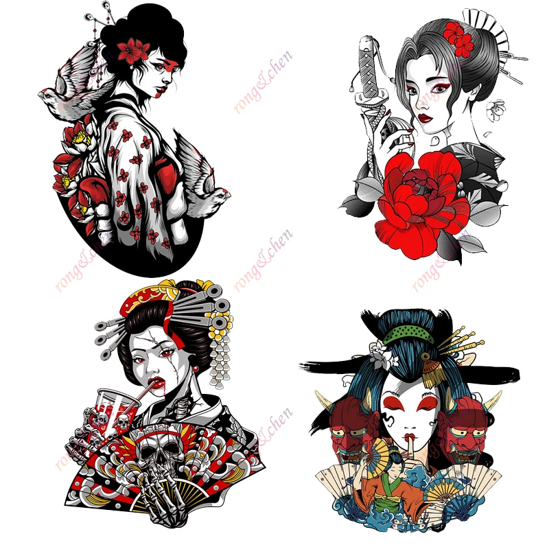 

Cartoon Car Sticker Japanese Geisha for Car Motorcycle Racing Helmet Laptop Trunk Body Car Window Surfboard Waterproof PVC Decal