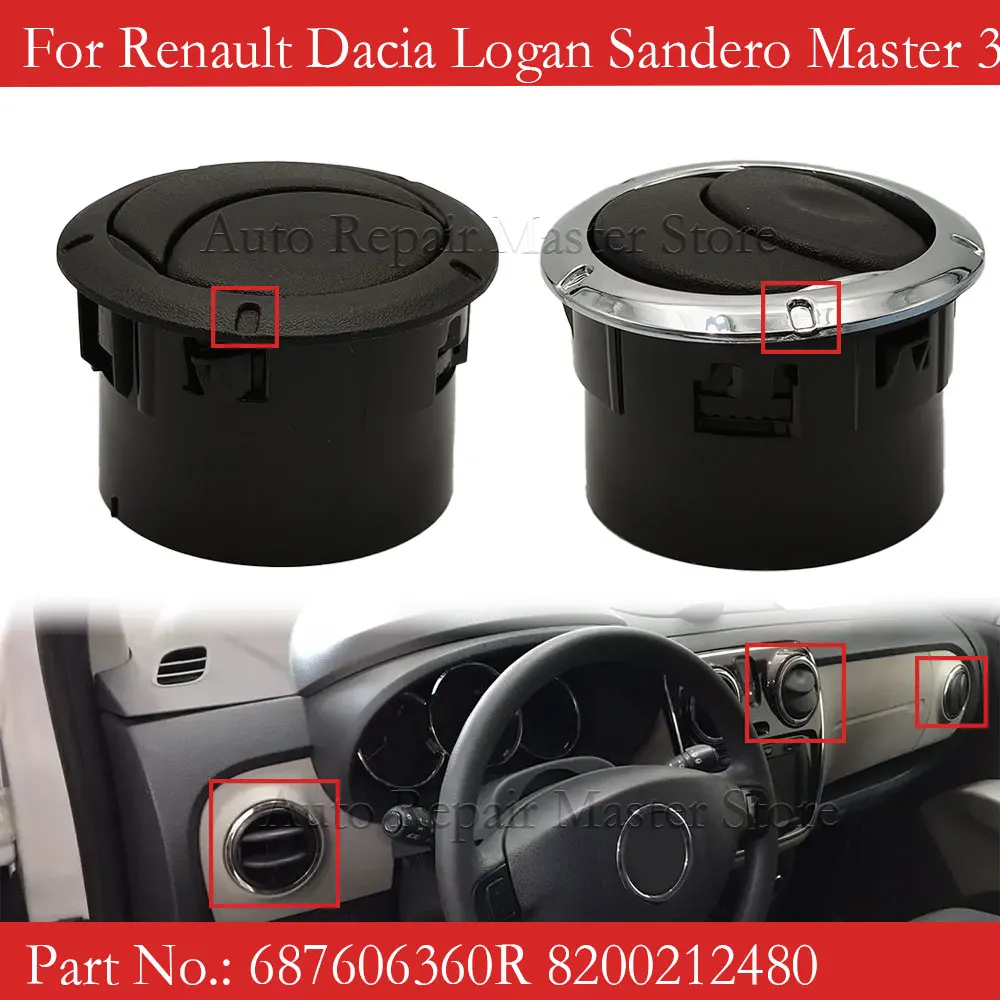 8200212480 Per Renault Dacia Logan Sandero Master 3 Movano Interior Dash Air Vent Cover 8200464605 Muslimah