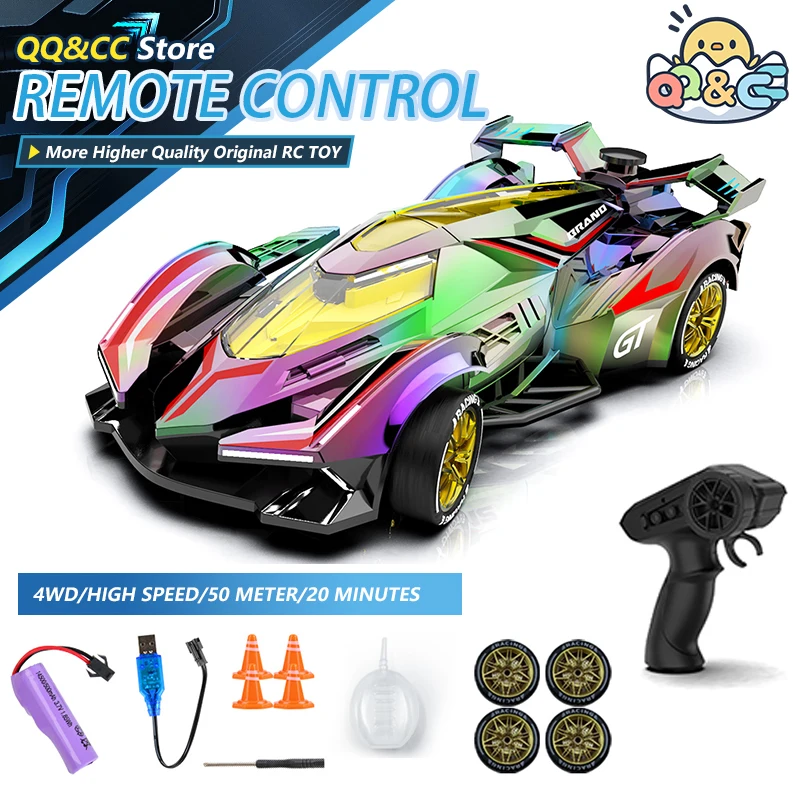 RC Racing Car Model with Lights and Spray for Kids