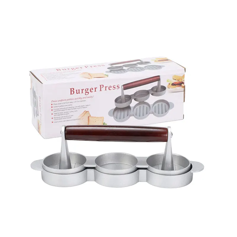 Multifunctional Aluminum Kitchen Hamburger Meat Press Non-Stick Hamburger Press Patty Maker Mold