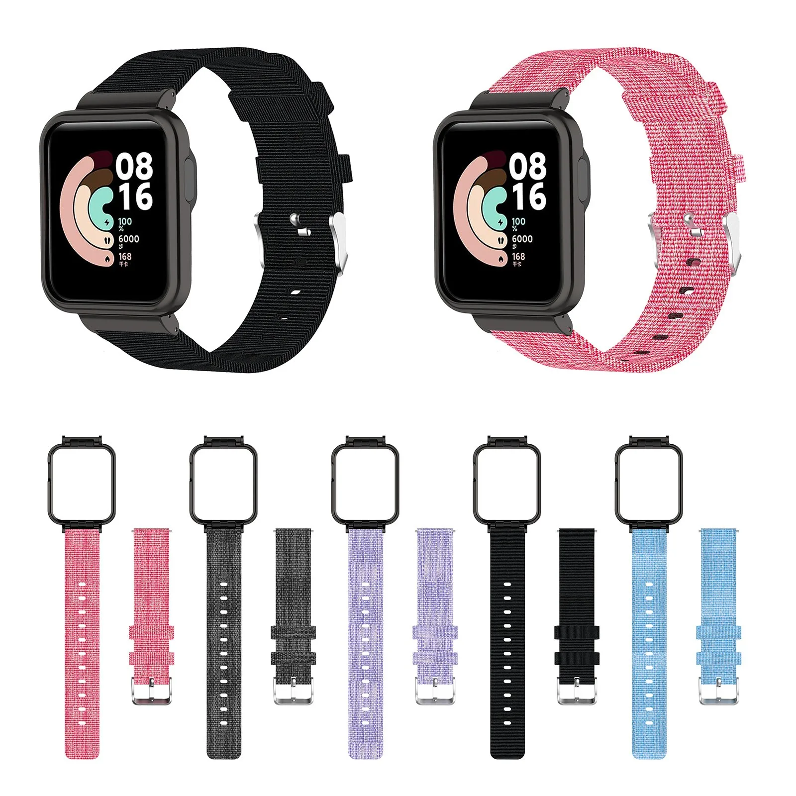 

Смарт-часы Модные аксессуары браслет совместимый с Mi Watch/Redmi Lite холщовый сменный ремешок для женщин мужчин