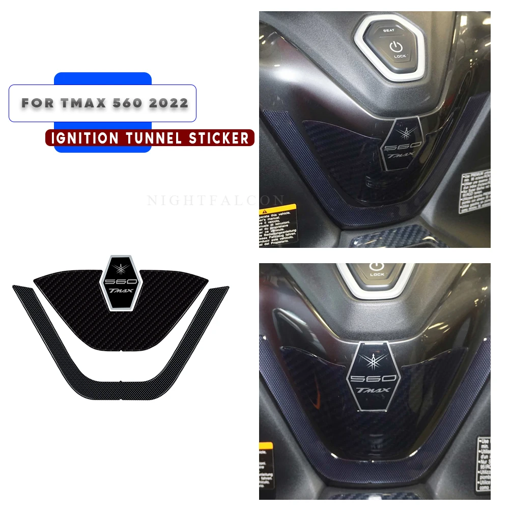 Per Tmax560 Gnition Tunnel Sticker 3D Pad Stickers Oil Gas Protector Cover Decorazione Per Yamaha Tmax 560 2022