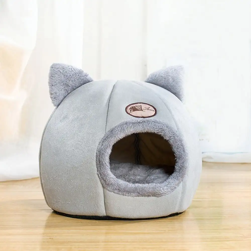 Plush Enclosed Cat Cave Bed 4
