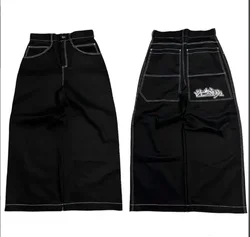 Amerykański styl cargo męski i damski retro workowate dżinsy casual street hip-hop z wysokim stanem szerokie nogawki Harajuku proste nogawki