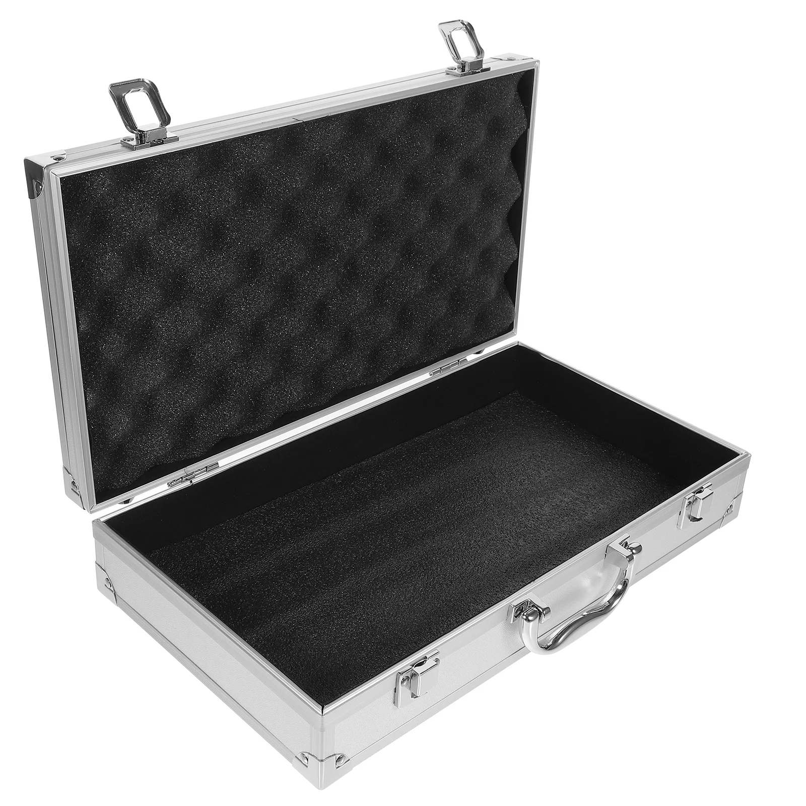 Aluminum Briefcase Electrical Tools Hard Cases Camera Bag Black Alloy First Aid Large Storage Bins 4