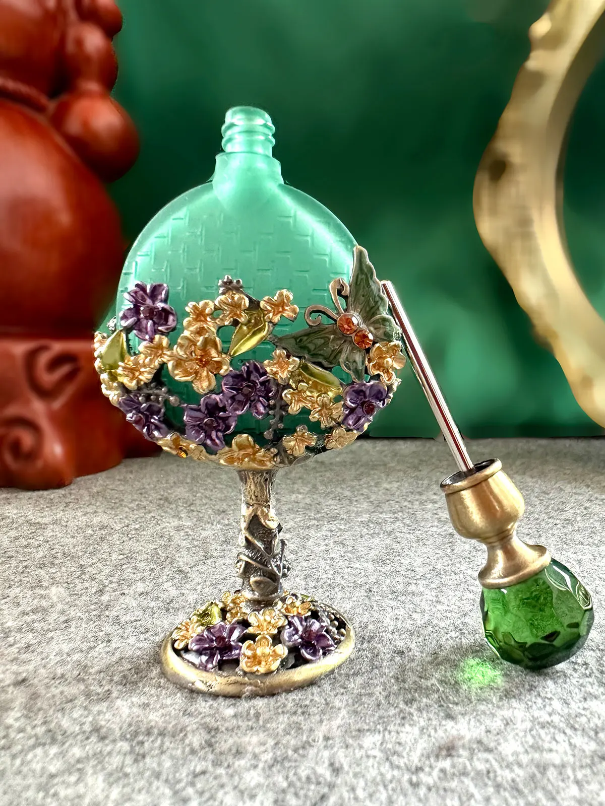 Vintage Glass Perfume Bottle Recyclable Empty Essential oil Split