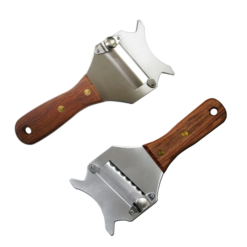 

H7EA Многофункциональная терка для трюфелей из нержавеющей стали Шоколадные ломтики с деревянной ручкой для кухни Легкое и резка