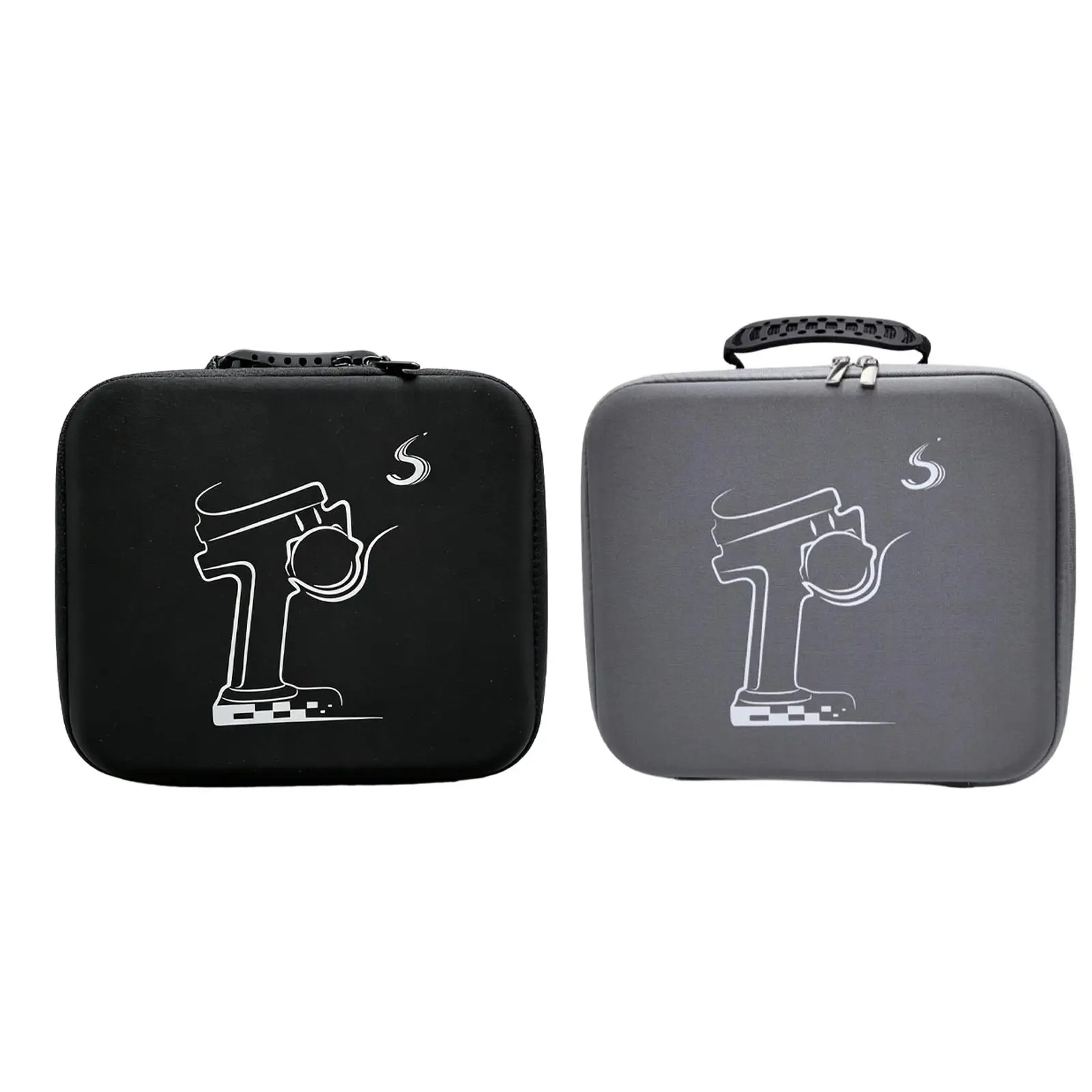 Vue latérale du sac de transport pour télécommande drone NB4 avec fermeture éclair et logo Flysky