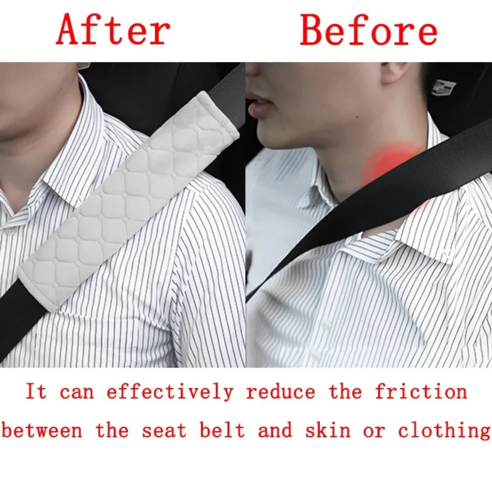 Universal car seat belt cover adjustable plush car safety belt cover shoulder pad for kids child adults interior accessories car seat shoulder protector seat belt cover