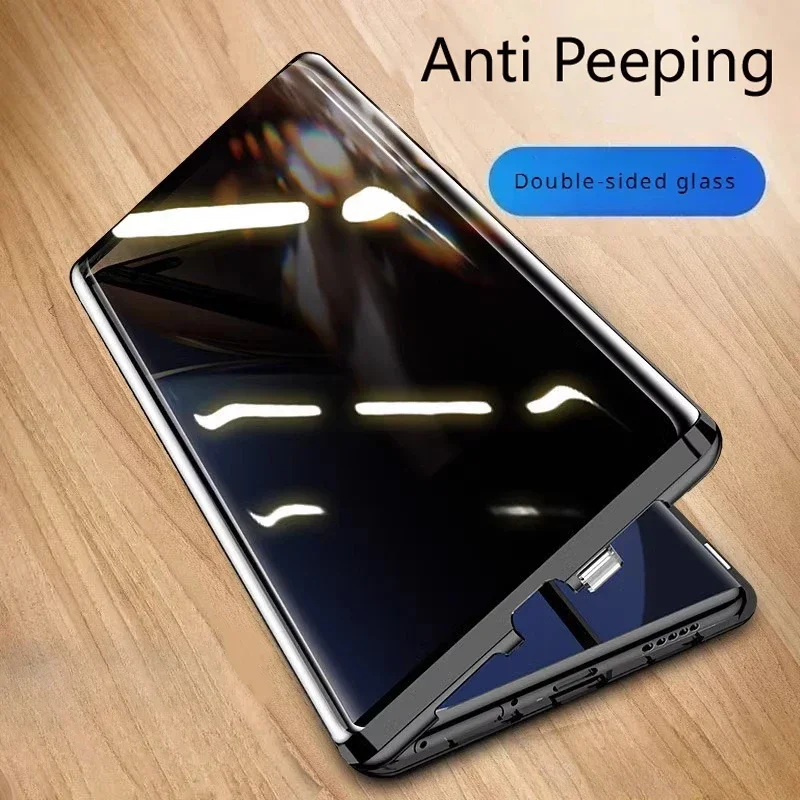 Double-Sided Privacy Magnetic Phone Case with Anti-Peep Full Metal Frame Protection
