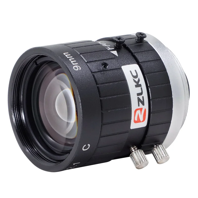 ZLKC 9mm 고정 초점 렌즈 2/3인치 카메라 C-마운트 8MP 머신 비전 저왜곡 렌즈 F2.1-16 수동 아이리스 LM0920MP8