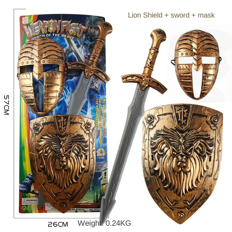 Children's Toy Weapon Shield Sword Hand Stage Performance Ancient Costume Acting Props Cosplay Accessories Plastic Safety Toys cosplay sword cosplay prop cosplay toy cosplay shield