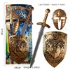 Children's Toy Weapon Shield Sword Hand Stage Performance Ancient Costume Acting Props Cosplay Accessories Plastic Safety Toys 6