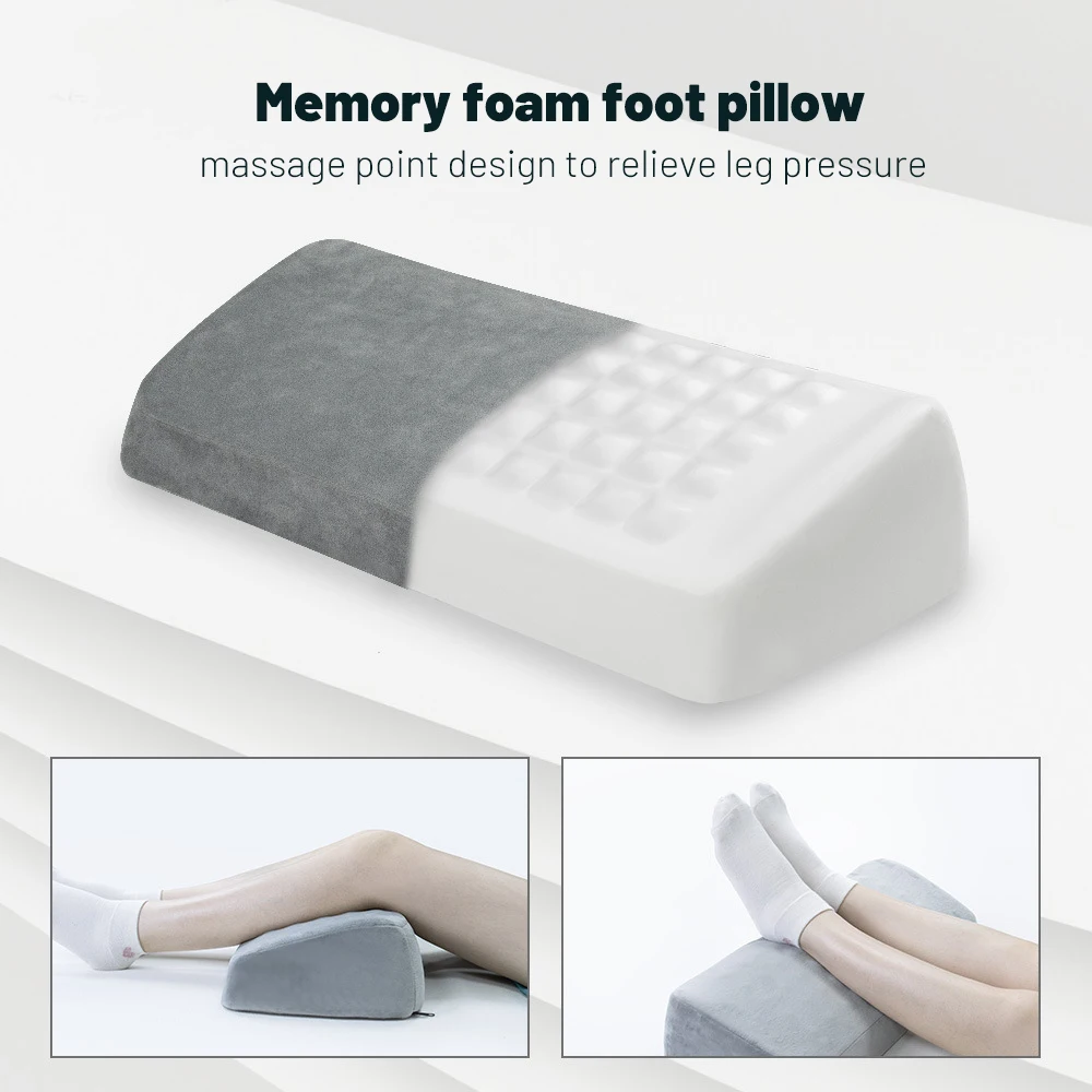 New Ergonomic Feet Pillow Relaxing Cushion Office Desk Accessories with Memory Foam Foot Rest for Under Desk At Work Adjustable 4