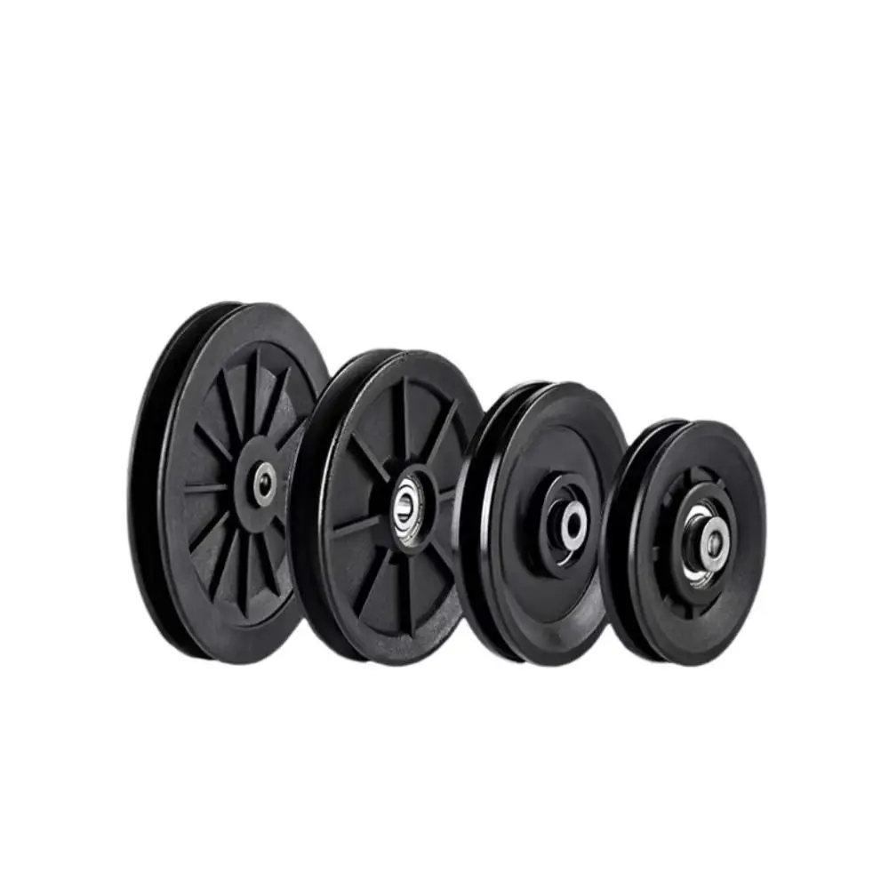 Fitnessgeräte Teile Riemenscheibe Rad Schwarz Leichte Nylon Riemenscheibe Gute Verschleißfestigkeit Kabel Maschinenteil Nylonlager – Detail 8