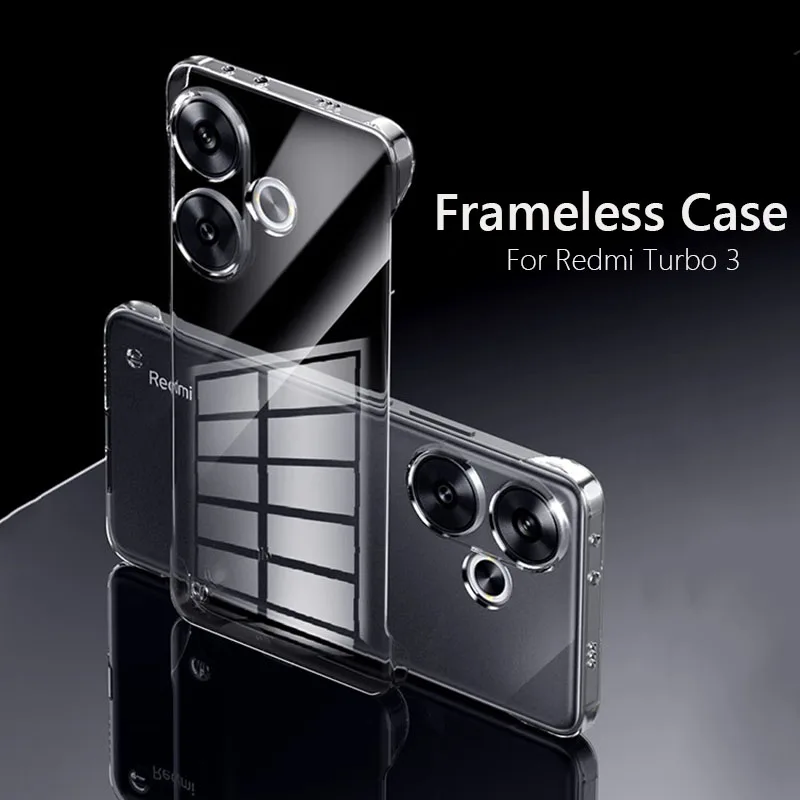 Frameless Slim Clear Hard Back Cover Case On For Xiaomi Redmi Note - Main Image