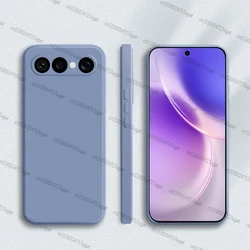 Premium Liquid Silicone Candy Color Back Case - Vibrant Protective Cover for Vivo S50 Pro Mini (Lavender Grey)