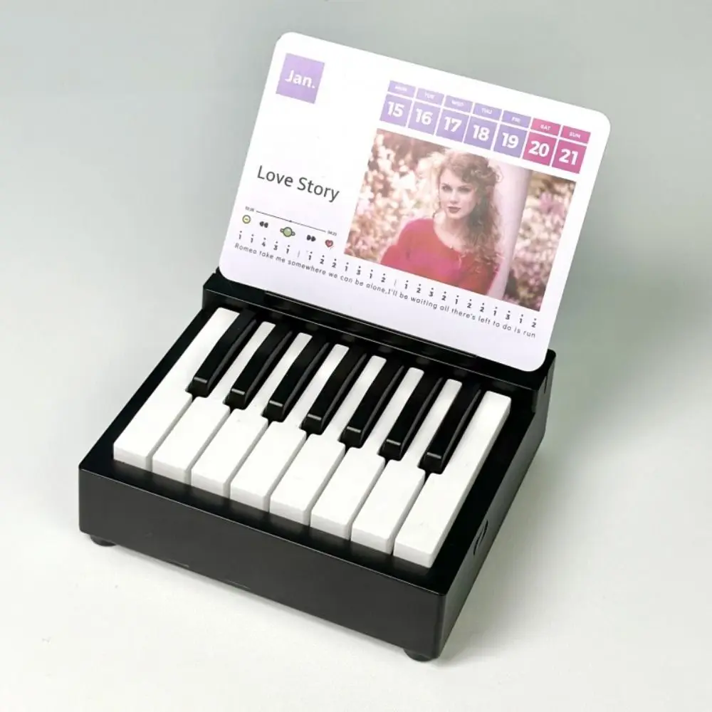 New 27 Music Calendar Cards Taylor Piano Calendar Mini 52 Songs Desktop Ornaments ABS Portable Peripheral Ornaments