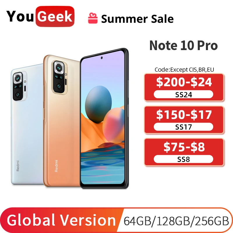Smartphone Redmi Note 10 Pro Global Version Smartphone Xiaomi Global