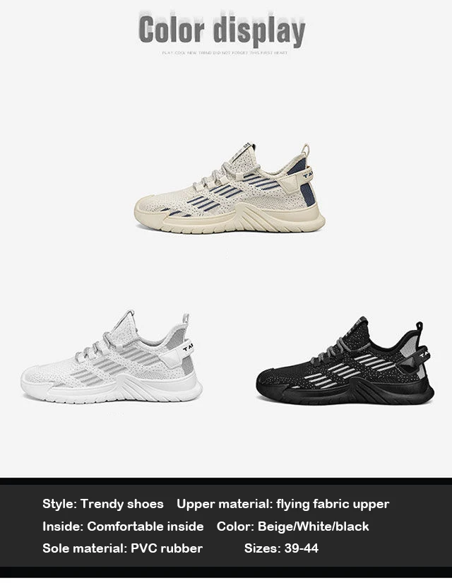 Description Picture 5 of itemOulylan Men Casual Sport Shoes Light Sneakers Outdoor  Classical Breathable Mesh Running Shoes Athletic  Tennis Shoes