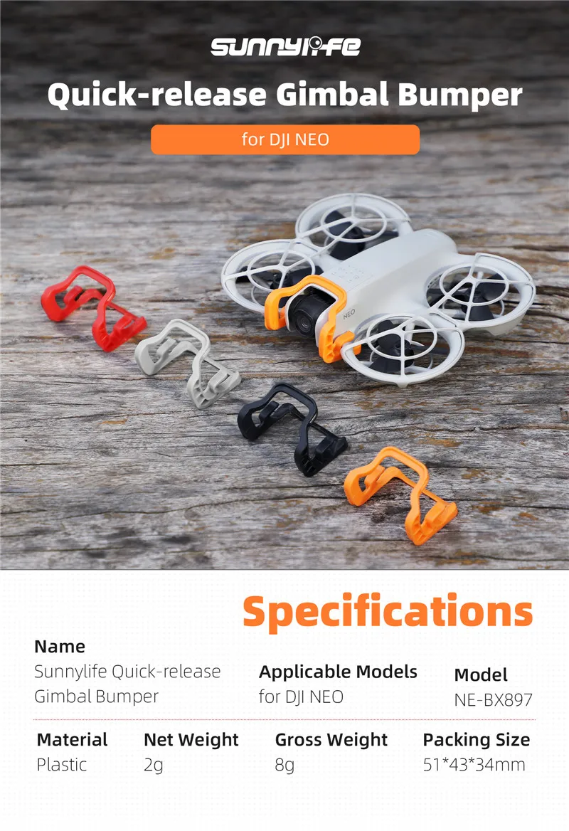 Gimbal Stoßstange Schutz Bar Für DJI Neo Anti-Kollision Stoßstange Wachen Schützen Bar Kamera Schutz Für DJI Neo Drone zubehör – Detail 1